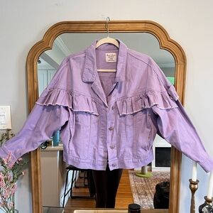 Purple jean jacket